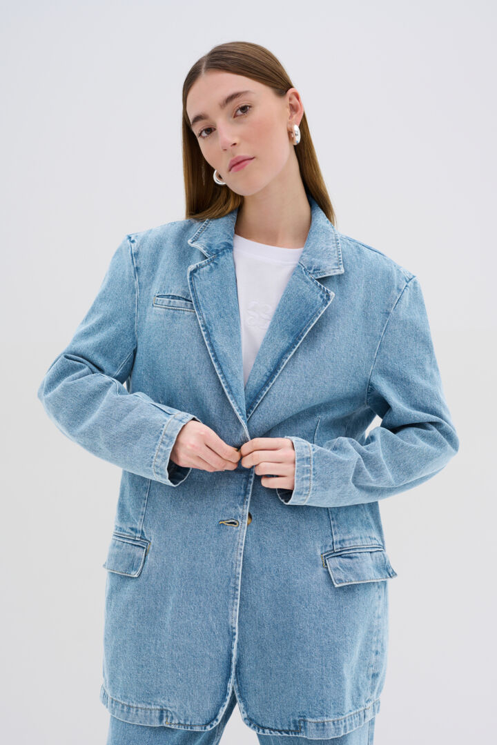 Jayda Blazer, Medium Blue Wash