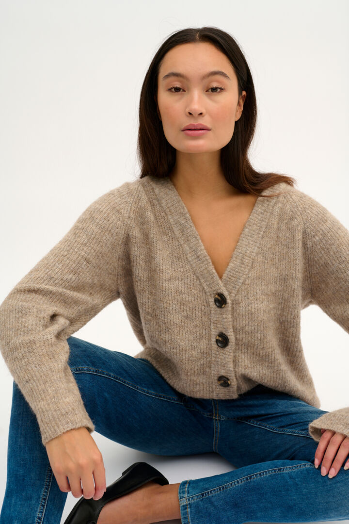 The Knit Cardigan, Dune Melange