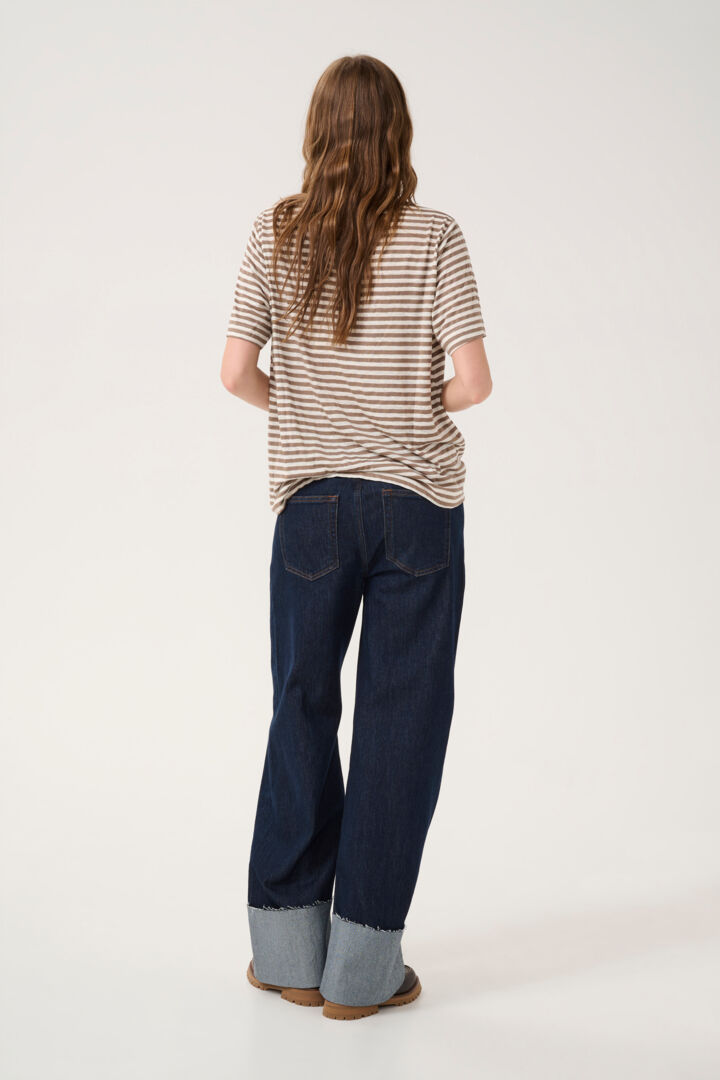 Lisa Striped Tee, Major Brown Stripe