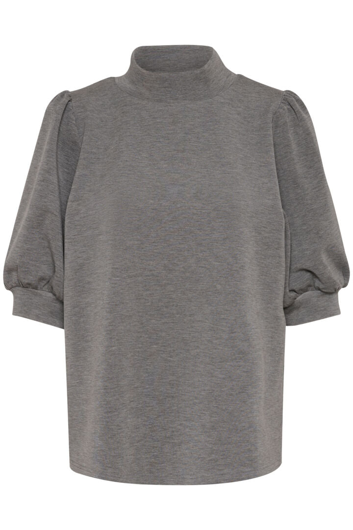 The Puff Blouse, Dark Grey Melange