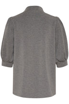 The Puff Blouse, Dark Grey Melange