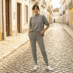 The Puff Blouse, Dark Grey Melange