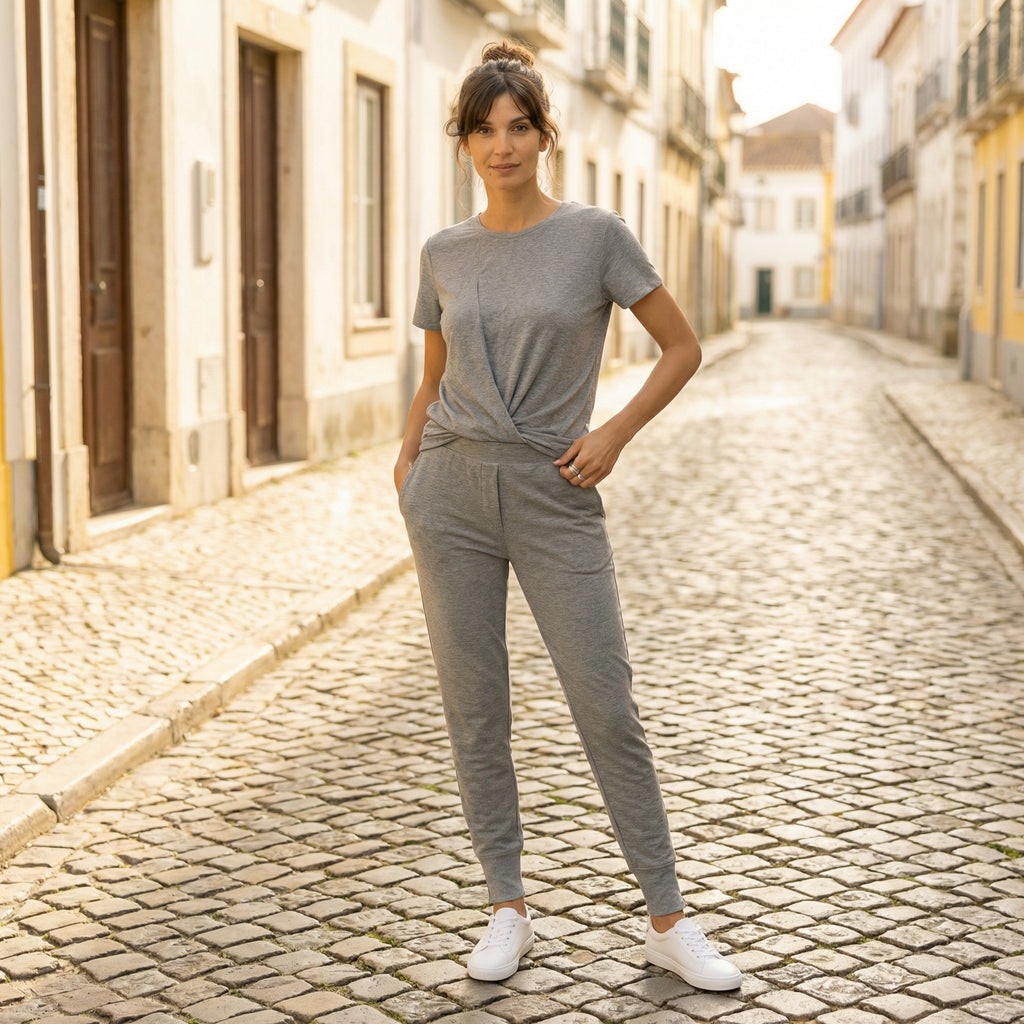 The Puff Blouse, Dark Grey Melange