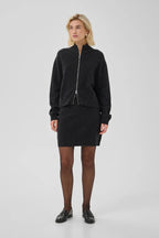 Tracy Knit Skirt, Dark Grey Melange