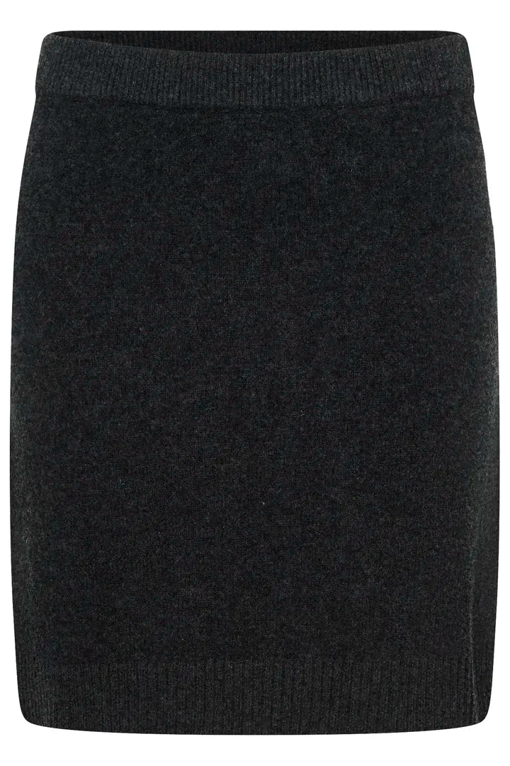 Tracy Knit Skirt, Dark Grey Melange