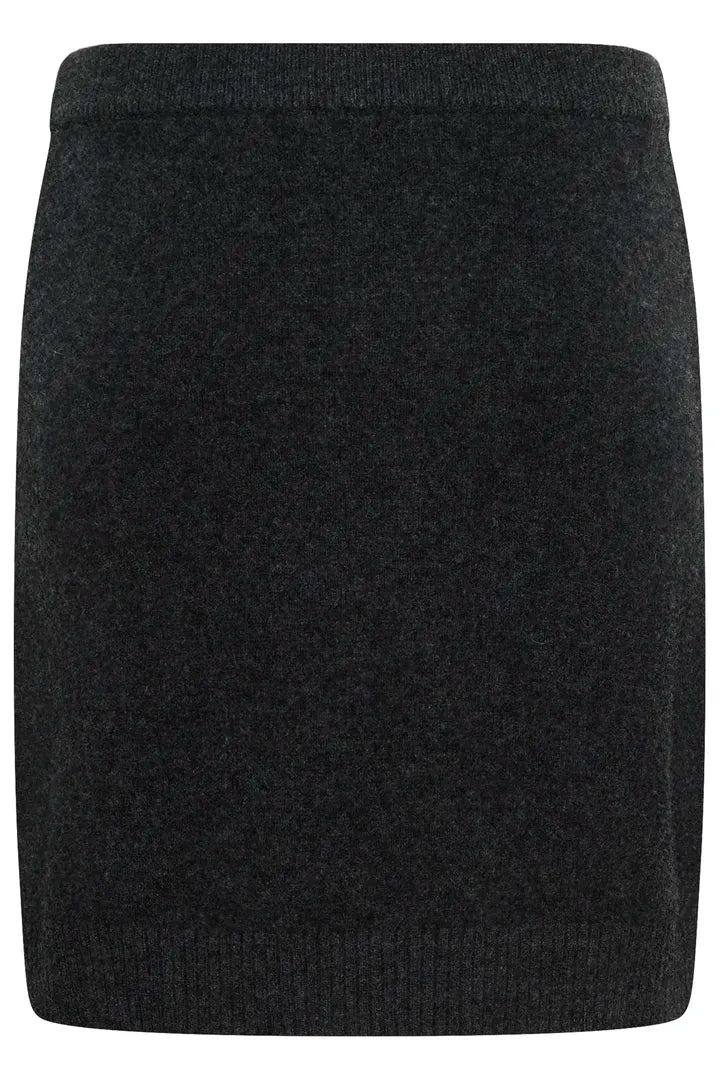 Tracy Knit Skirt, Dark Grey Melange