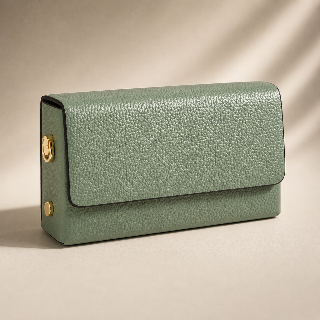 Alpe Clutch Bag, Sage Green