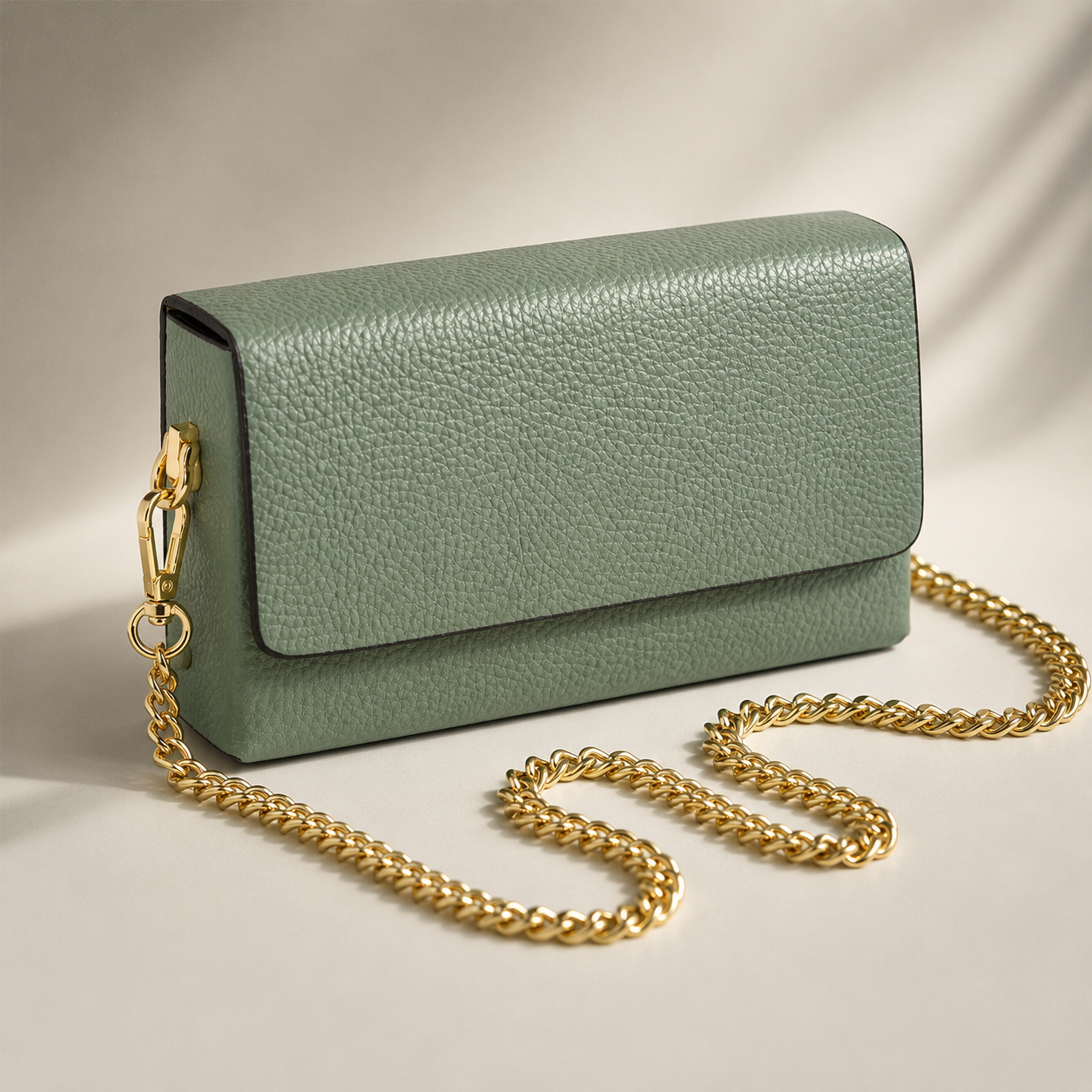 Alpe Clutch Bag, Sage Green