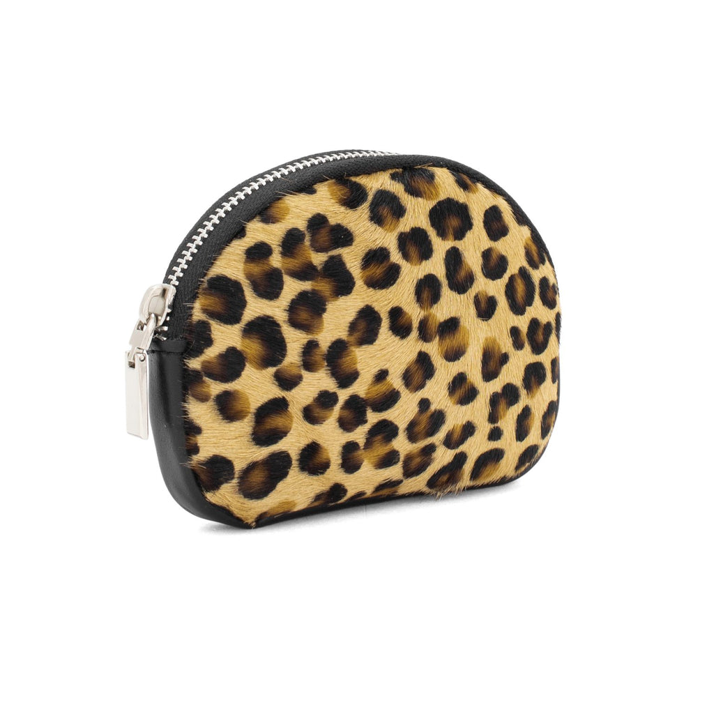 Bari Leather Small Purse, Leopard Print