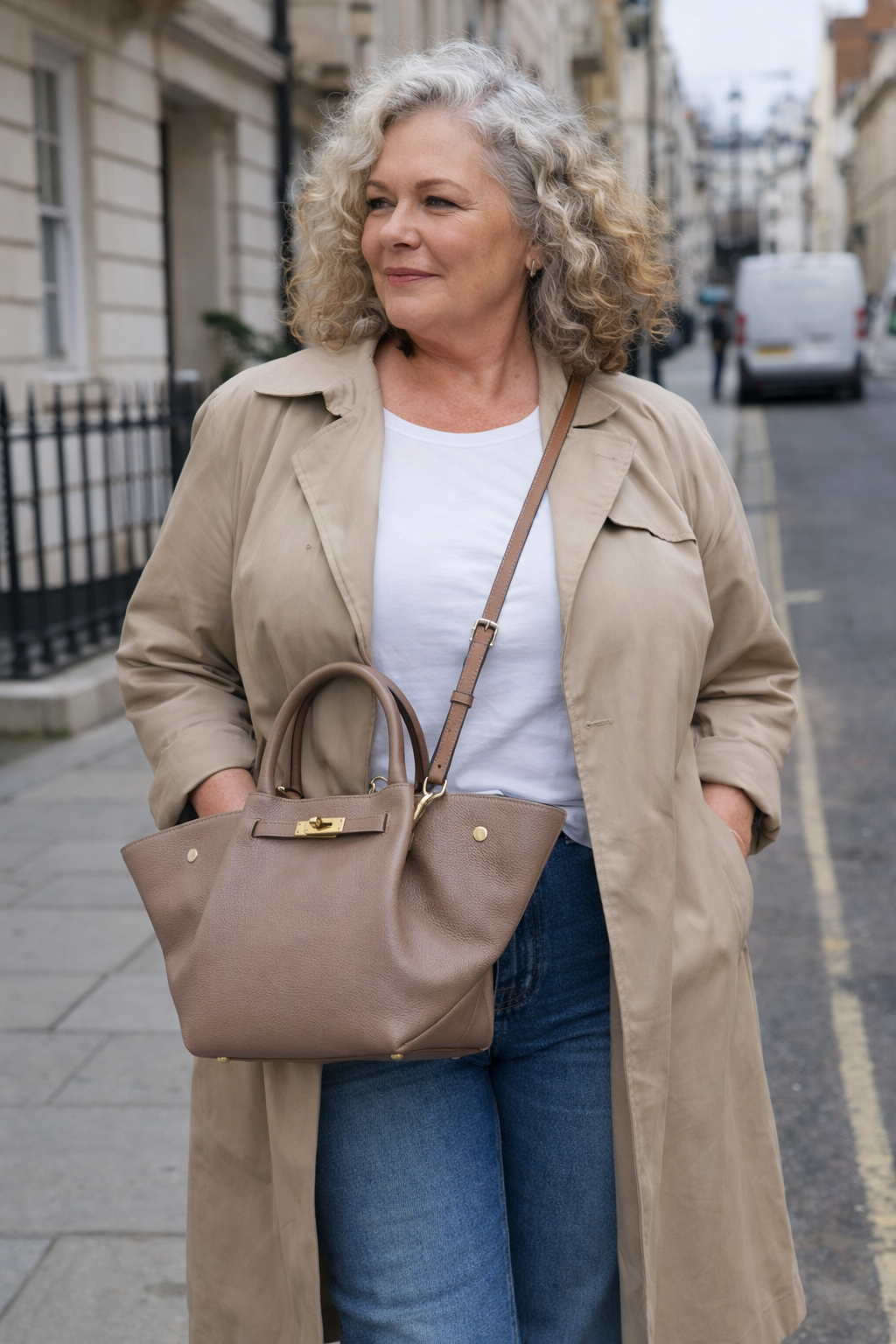 Demelza Tote Bag, Rosy Taupe
