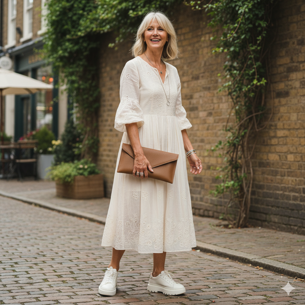 Leather Envelope Clutch Bag, Dark Tan