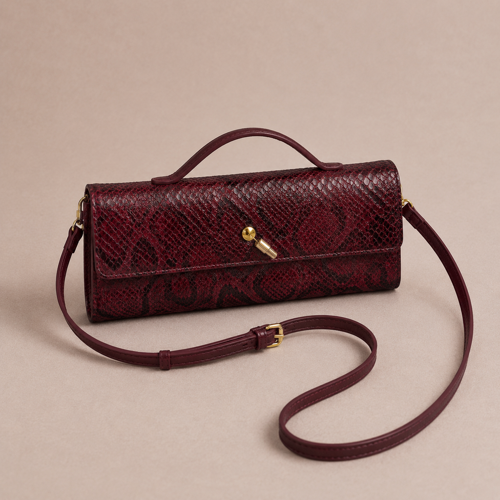 Hazel Bag, Burgundy print