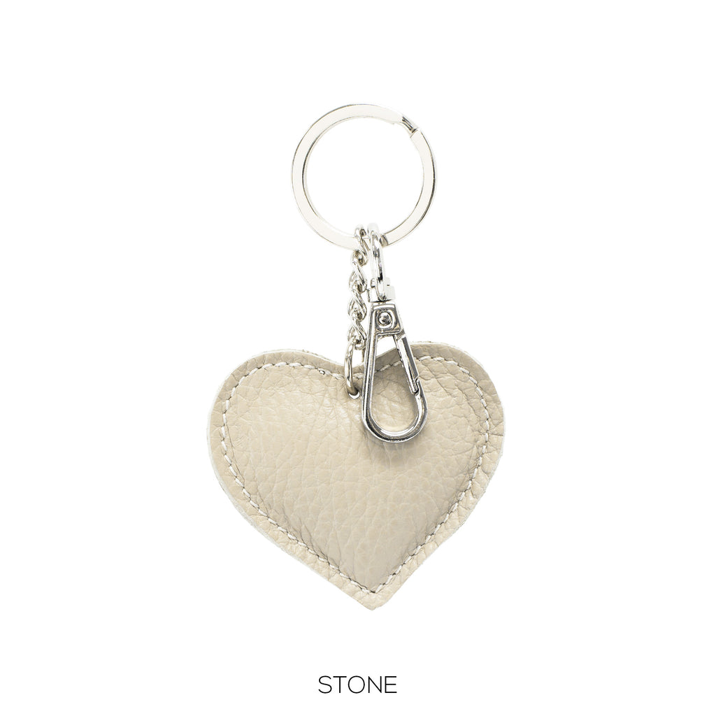Leather Heart Keyring