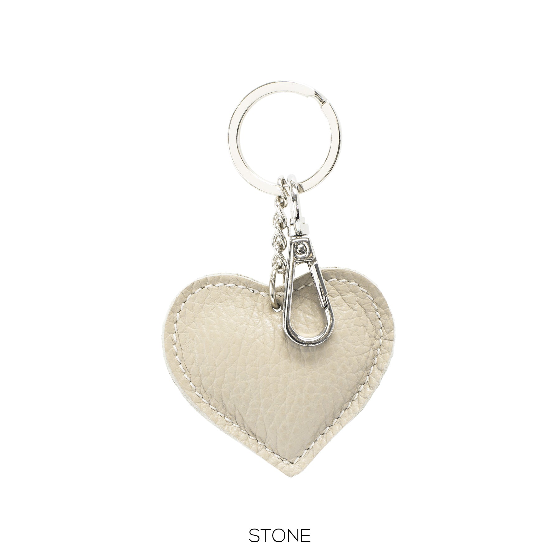 Leather Heart Keyring