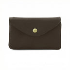 Large Button Purse, Chocolate