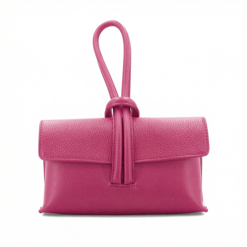 Leather Loop Bag, Magenta