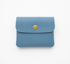 Small Leather Purse, Dusty Blue