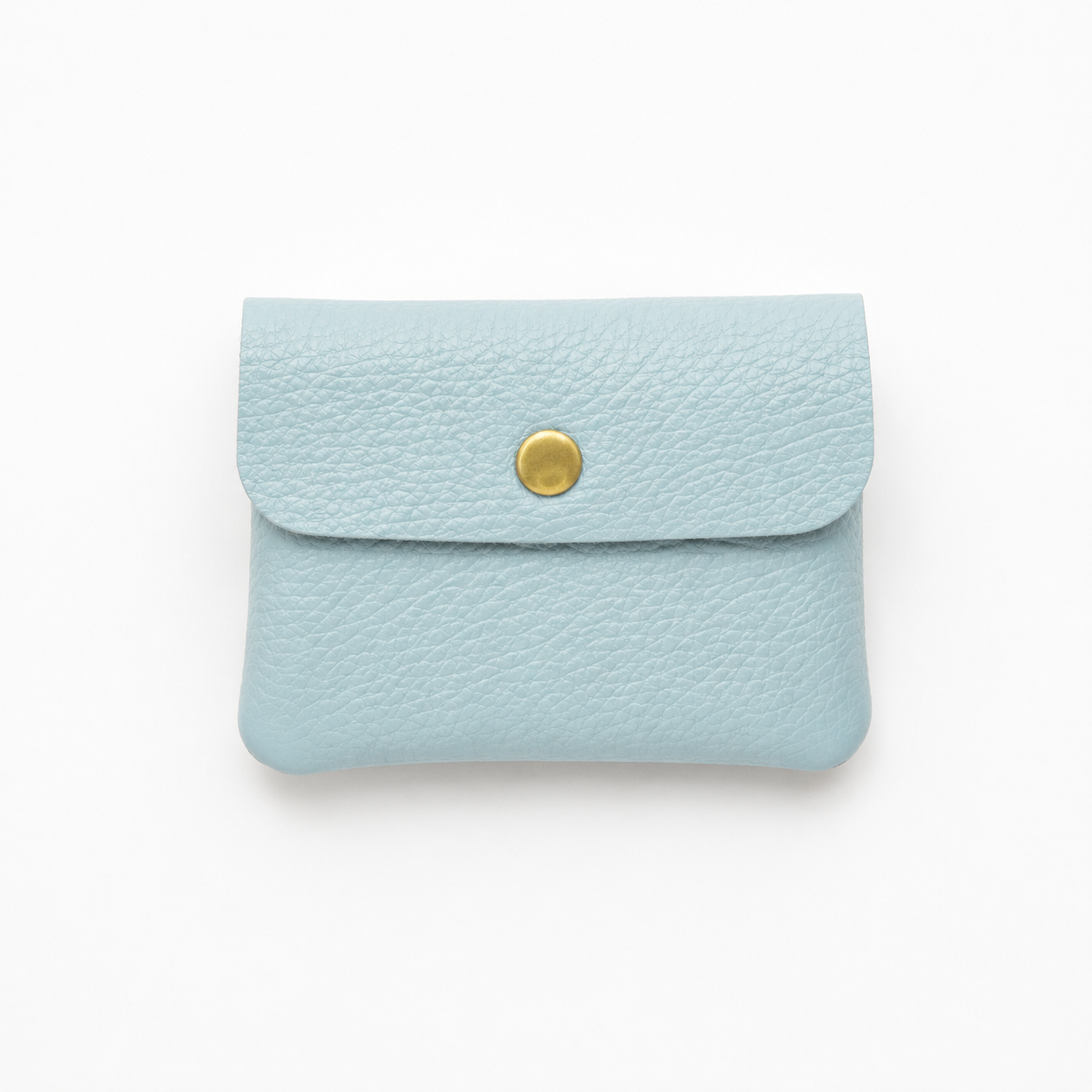 Small Leather Purse, Pale Blue