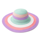 Beach Tote Bag & Hat, Pastel Stripes