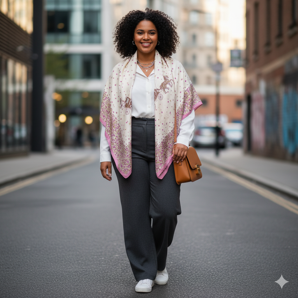 Blossom Design Scarf, Pink