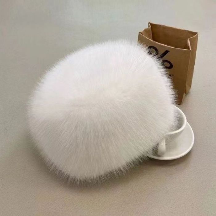 Carol Fluffy Hat, White