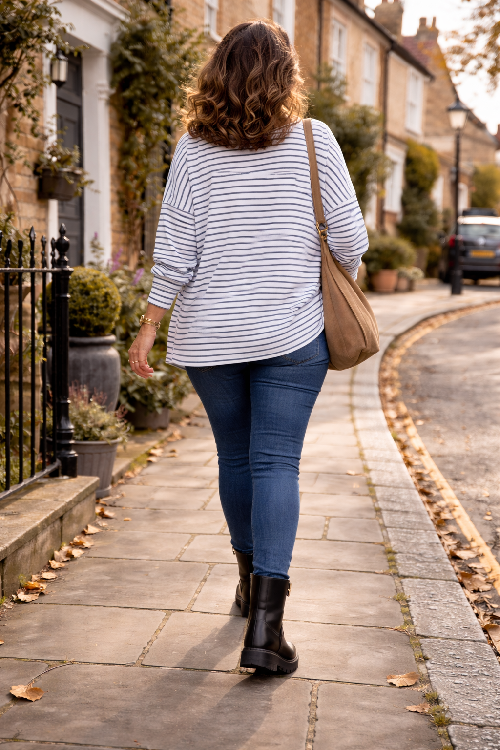 Carys Top, Blue Stripe