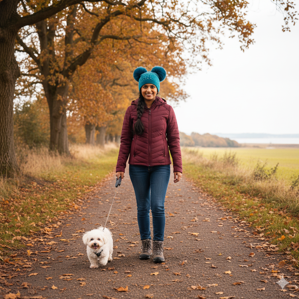 Sequin Double Pompom Hat, Teal