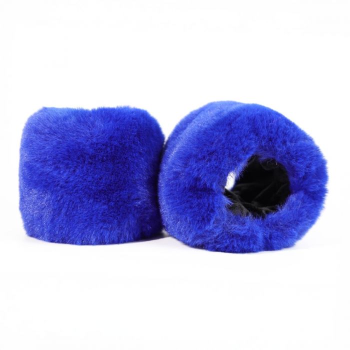 Faux Fur Wrist Cuffs, Royal Blue