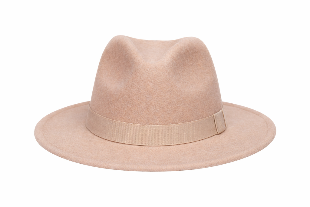 Kelby Fedora Hat, Soft Blush-Beige