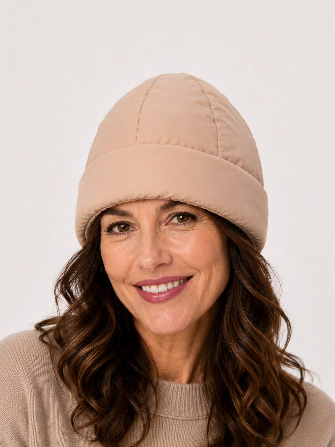 Mao Puffa Hat, Peach