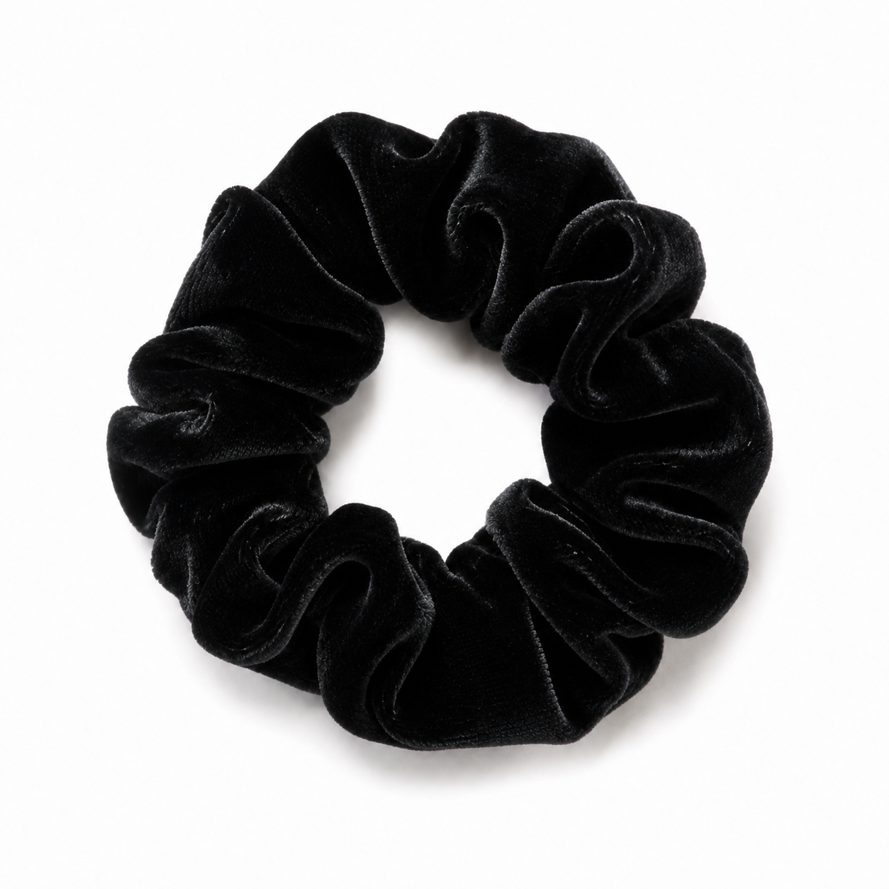 Nero Velvet Scrunchie, Black