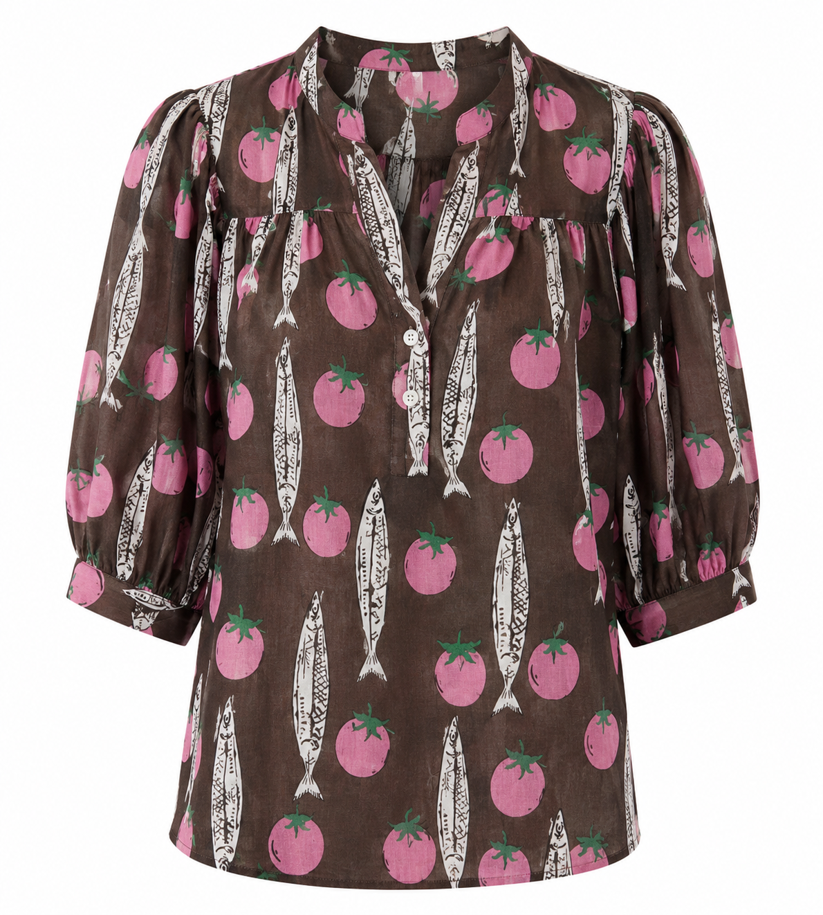 Tanya Tomato Shirt, Brown