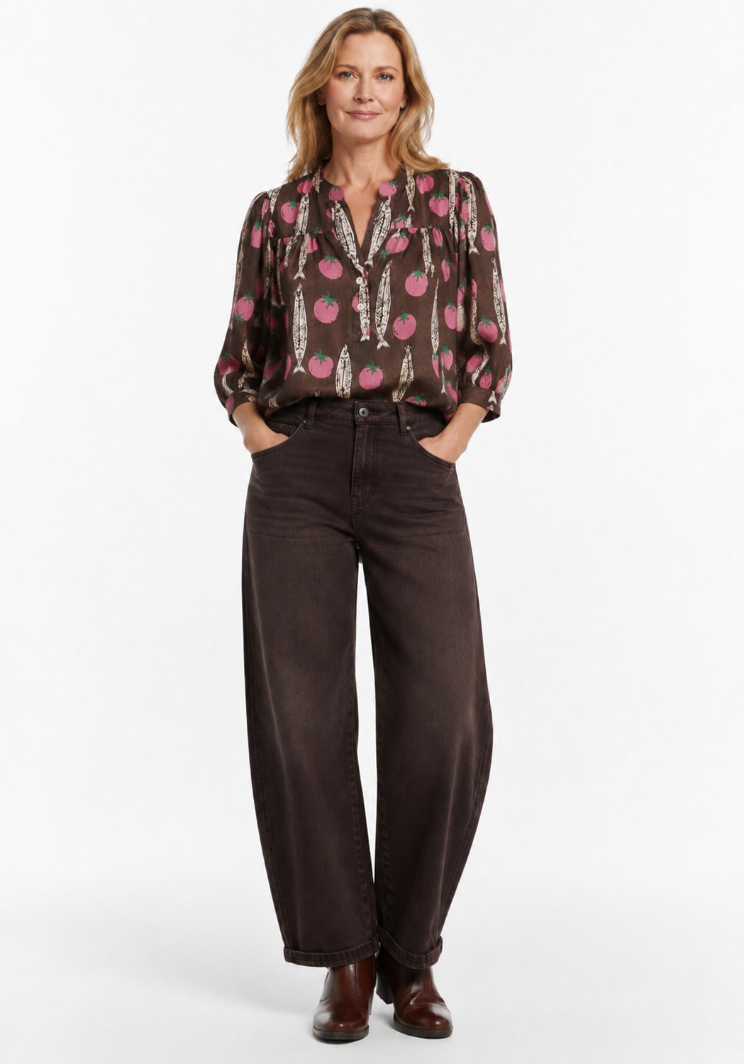 Tanya Tomato Shirt, Brown