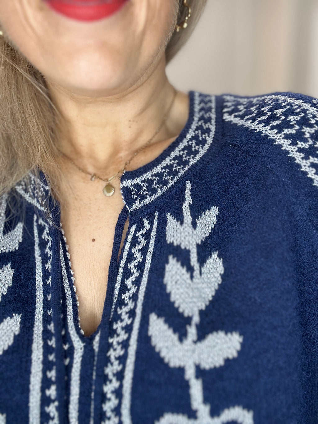 Tinsley Kaftan Jumper, Deep Blue