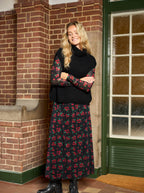 Annie Mesh Blouse, Red Flower