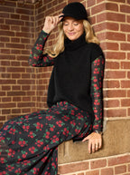 Annie Mesh Blouse, Red Flower