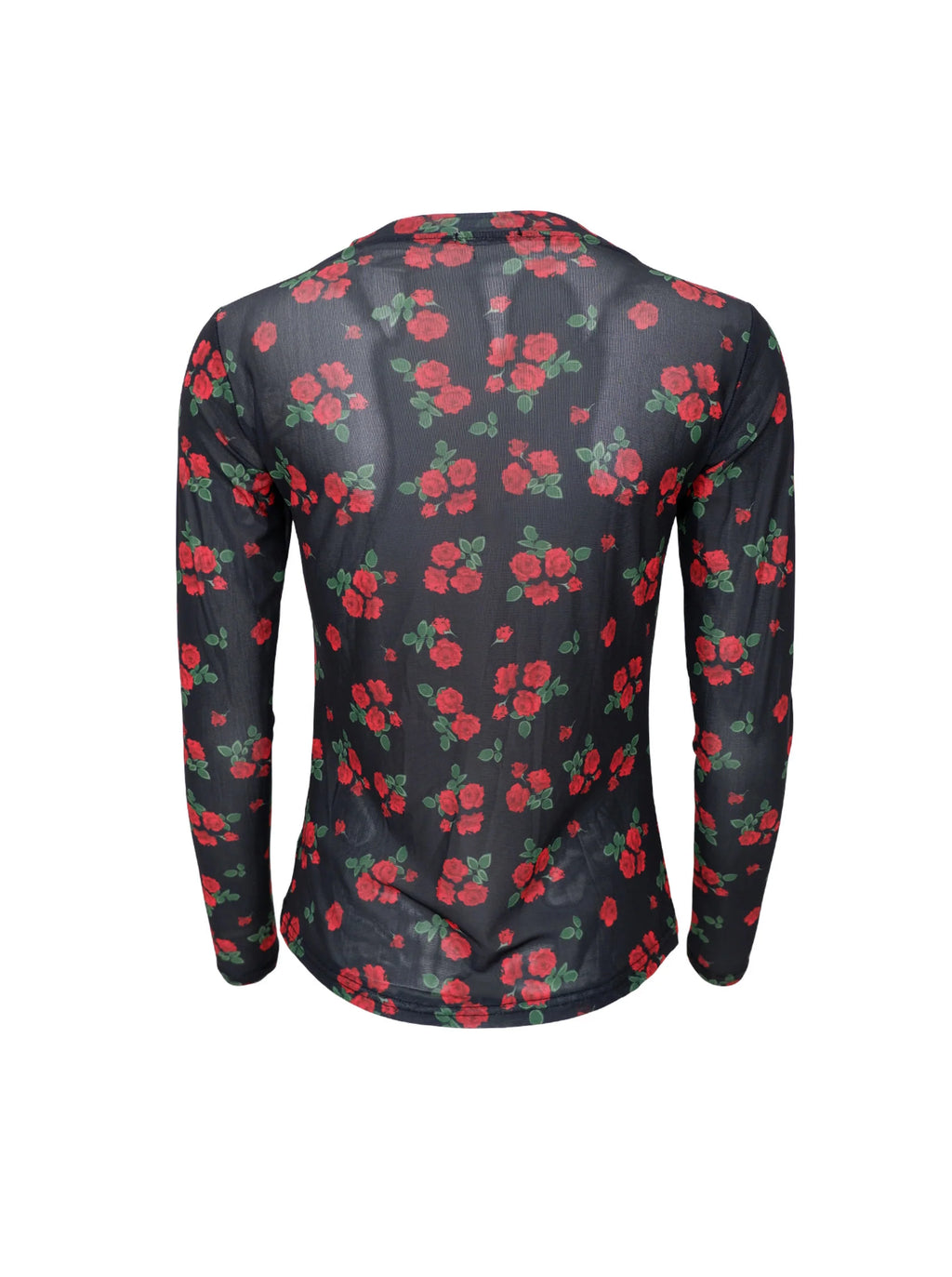 Annie Mesh Blouse, Red Flower