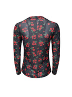 Annie Mesh Blouse, Red Flower
