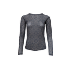 Annie Mesh Blouse, Black Deco