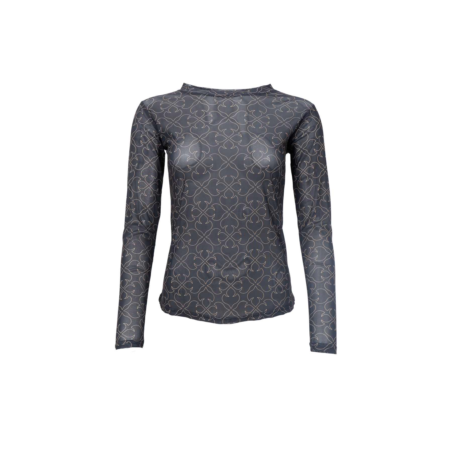 Annie Mesh Blouse, Black Deco
