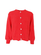 Bella Knit Cardigan, Coral Red