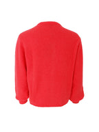 Bella Knit Cardigan, Coral Red