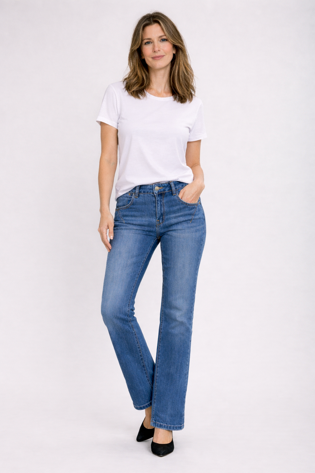 Birch Jean, Mid-Blue Denim