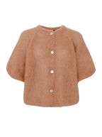 Bjoerk Patent Knit Cardigan, Camel