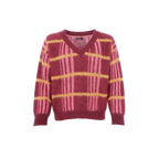 Erna V-Neck Jumper, Burgundy