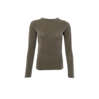 Faye Lurex Long-Sleeved Top, Hunter Green