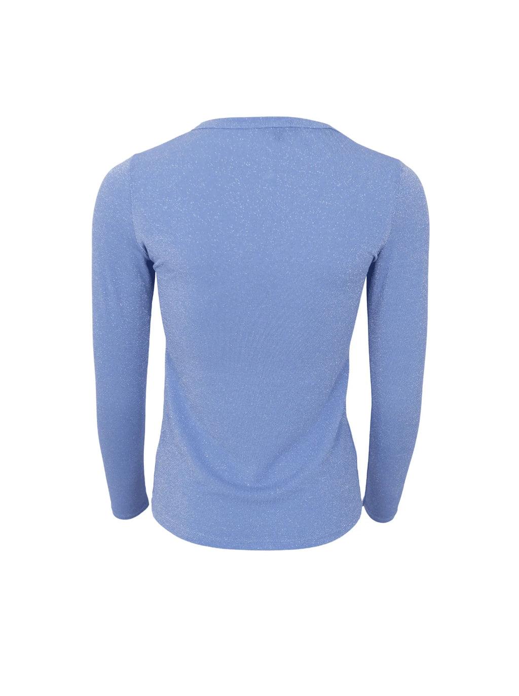 Faye Lurex Long-Sleeved Top, Light Blue