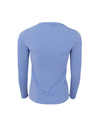 Faye Lurex Long-Sleeved Top, Light Blue