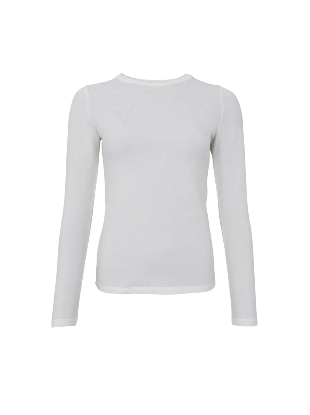 Faye Lurex Long-Sleeved Top, Off-White