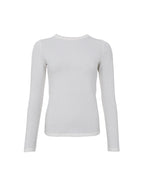 Faye Lurex Long-Sleeved Top, Off-White